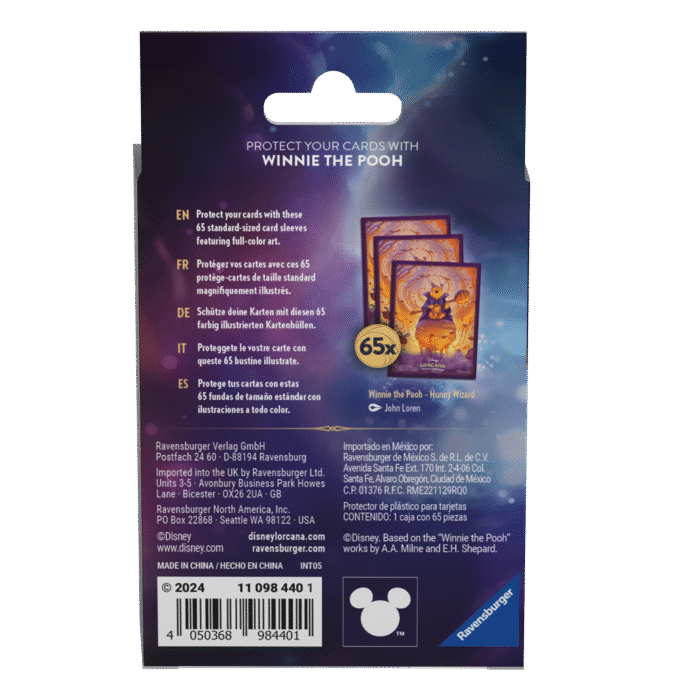 Disney Lorcana: Azurite Sea Card Sleeves - Winnie the Pooh